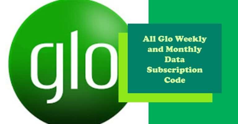 All Glo Weekly and Monthly Data subscription code