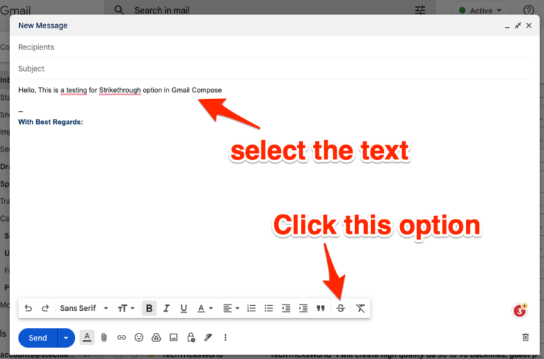 Gmail Strikethrough Shortcut And How To Do Strikethrough In Gmail