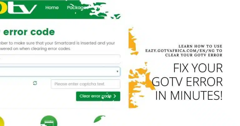 How to Use eazy.gotvafrica.com/en/ng/ to Clear This Error on Your GOtv!