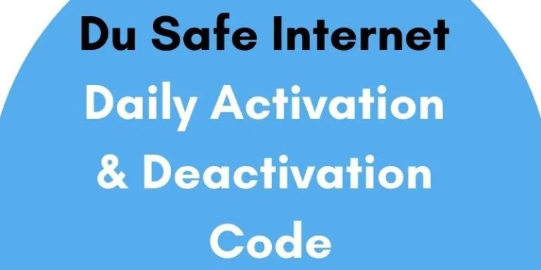 How To Deactivate Du Safe Internet Daily Limit 60MB