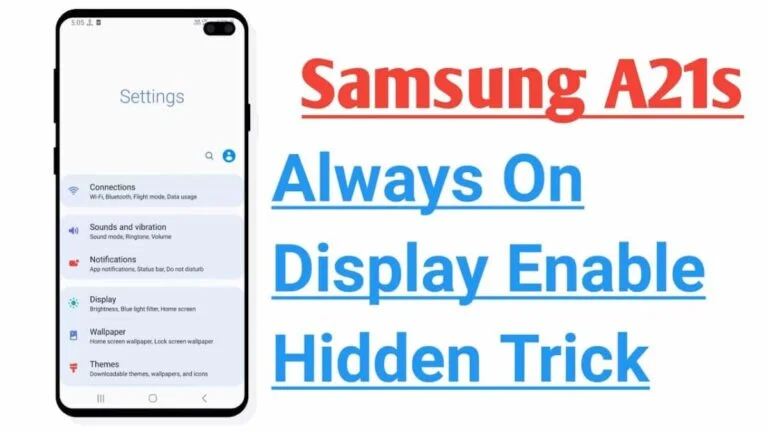 How To Enable Always On Display In Samsung A21s