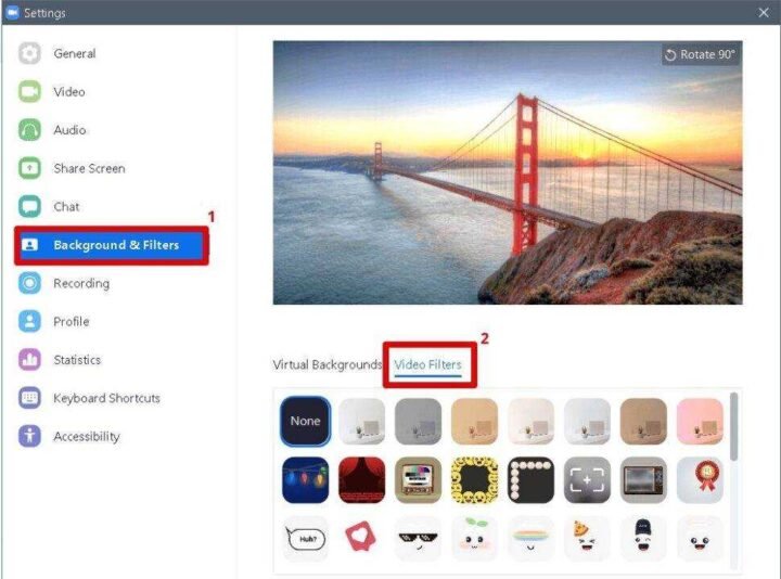 How To Find Zoom Filters When Using The WFH Video Messaging App