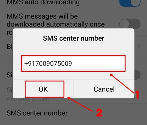 How To Set Message Centre Number In Android