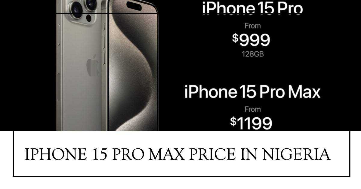 iphone 15 pro max price in nigeria