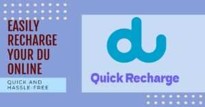 Du Online Recharge - How to Recharge Your DU Online Easily and Quickly