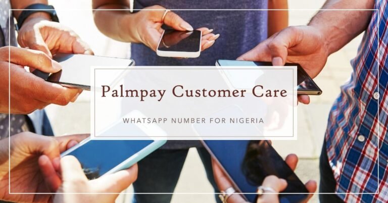Palmpay Whatsapp Customer Care Number Nigeria