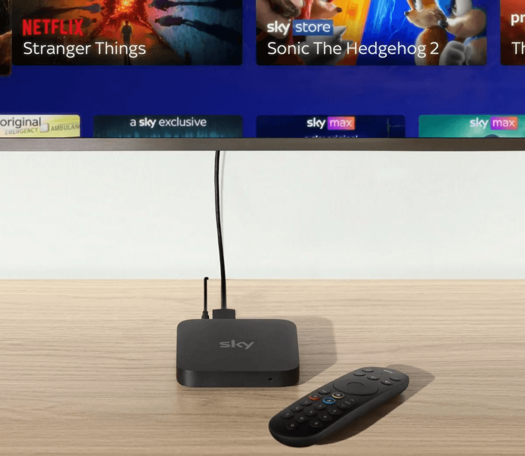 Sky Stream Puck connected to TV