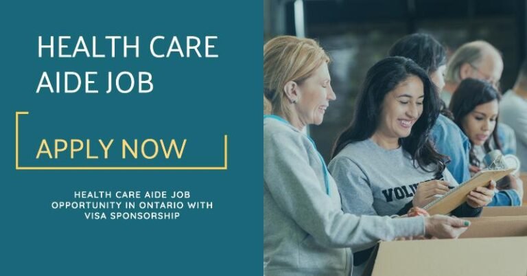 Health Care Aide Job Opportunity in Ontario with Visa Sponsorship