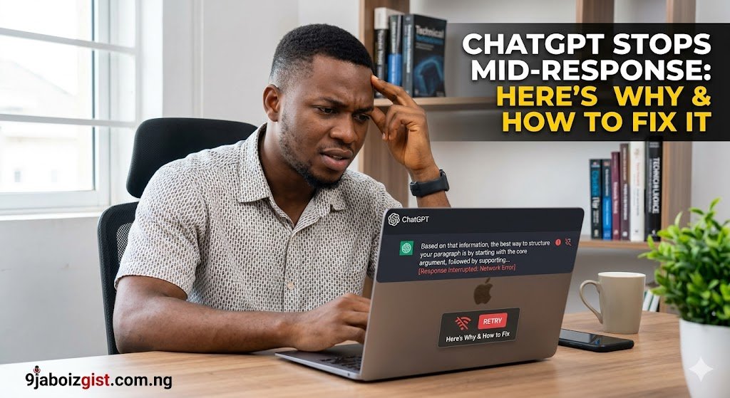 ChatGPT response stopping mid-sentence example