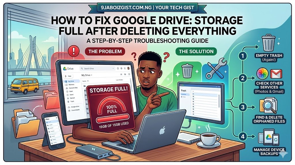 How to Fix Google Drive That Says Storage Is Full Even After You Deleted Everything
