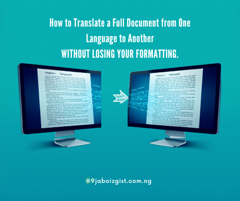 How to Translate a Full Document from One Language to Another for Free Without Losing the Formatting