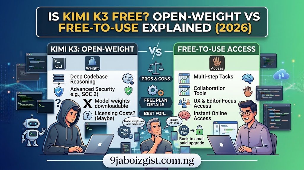 Is Kimi K3 Free? Open-Weight vs Free-to-Use Explained (2026)